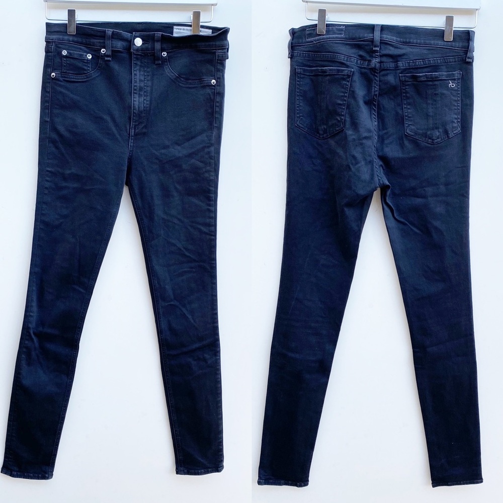 Rag & Bone | Nina Black High Rise Skinny Jeans 30
